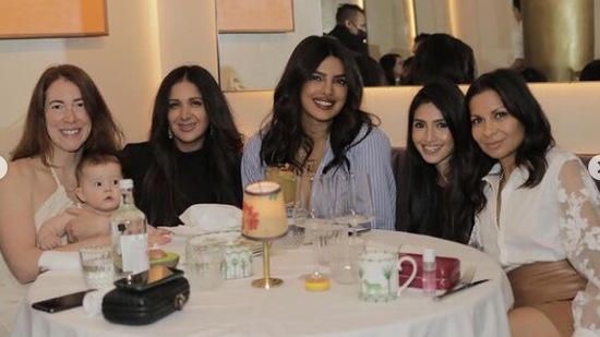 Priyanka took to her Instagram to share a few pictures of herself with her friends and the team. (Instagram/@priyankachopra)