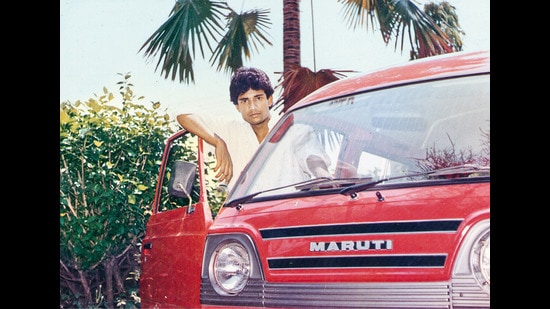 Adil poses with his landlord’s Maruti van in Guwahati in 1987 Adil poses with his landlord’s Maruti van in Guwahati in 1987