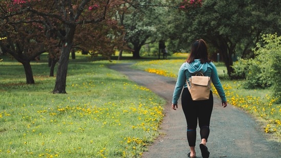 Light walking or other light cardio: A light morning or evening walk, light cardio may help your lungs work properly later in your cycle.(Unsplash)