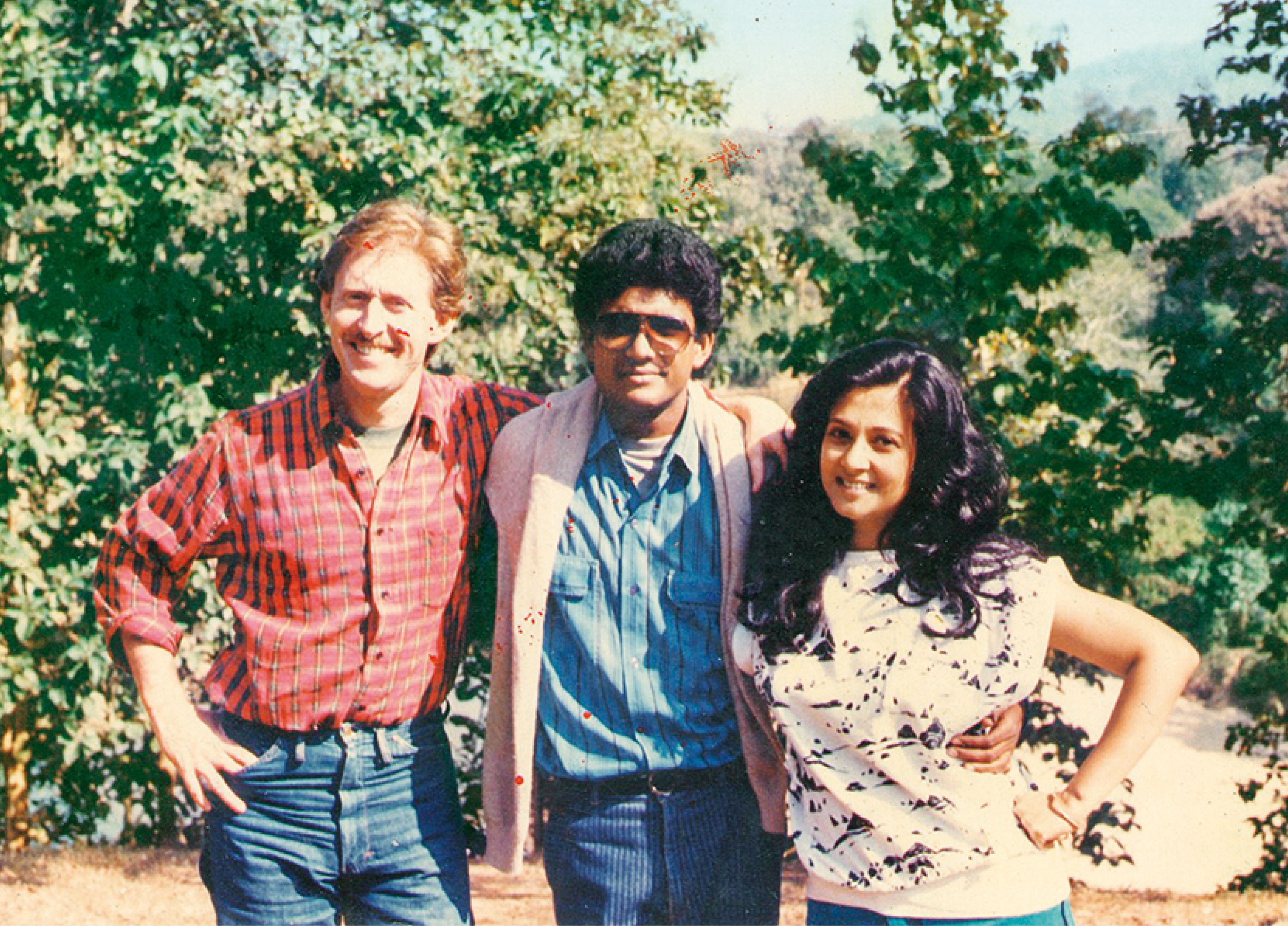 Adil (centre) visiting Tom Alter (left) and Moon Moon Sen on the sets of Gajamukta in Assam Adil (centre) visiting Tom Alter (left) and Moon Moon Sen on the sets of Gajamukta in Assam