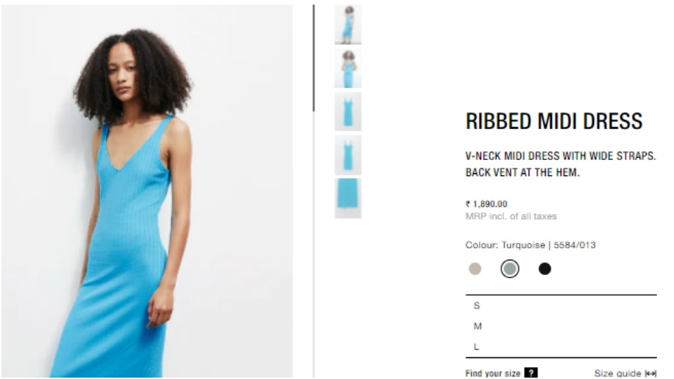 The Zara Ribbed Midi Dress (zara.com) The Zara Ribbed Midi Dress (zara.com)