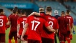 Switzerland's players celebrate after beating Turkey 3-1 in their Euro 2020 Group A encounter.(AP)