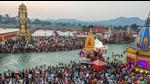 Devotees gather to offer prayers during the third 'Shahi Snan' of the Kumbh Mela 2021, at Har ki Pauri Ghat in Haridwar on April 14. (File photo) Devotees gather to offer prayers during the third 'Shahi Snan' of the Kumbh Mela 2021, at Har ki Pauri Ghat in Haridwar on April 14. (File photo)