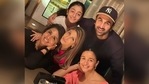 Ranbir Kapoor and Alia Bhatt pose with his family. Ranbir Kapoor and Alia Bhatt pose with his family.