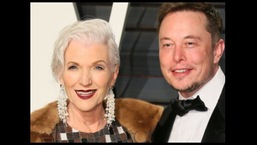 Elon Musk with his mother Maye Musk.