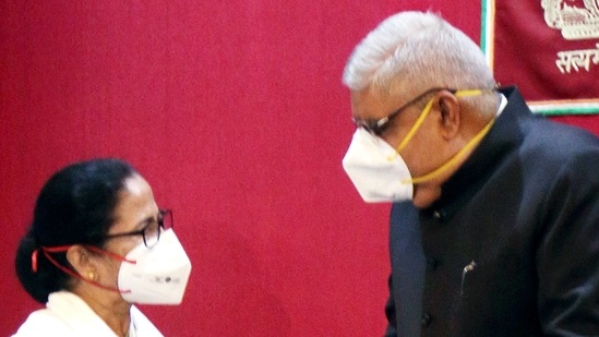 Banerjee said she had written letters to the Centre on three occasions to relieve Dhankhar of the post.(ANI file photo)