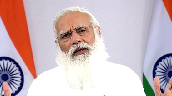 In his monthly address, PM Modi also lauded the progress of India’s vaccination drive and said the country has achieved many “extraordinary milestones” in the fight against the pandemic.(ANI file photo) In his monthly address, PM Modi also lauded the progress of India’s vaccination drive and said the country has achieved many “extraordinary milestones” in the fight against the pandemic.(ANI file photo)