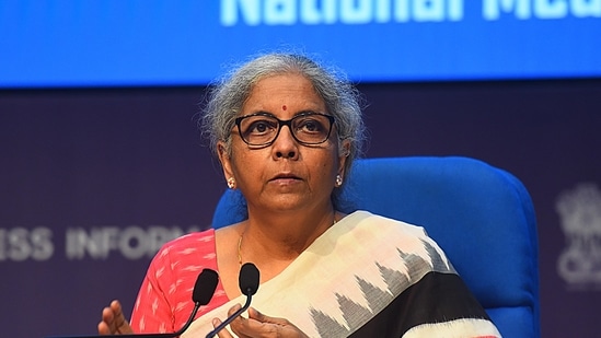 Sitharaman on Monday raised the total corpus of Emergency Credit Line Guarantee Scheme (ECLGS) from <span class='webrupee'>₹</span>3 lakh crore to <span class='webrupee'>₹</span>4.5 lakh crore.(Raj K Raj / HT Photo)