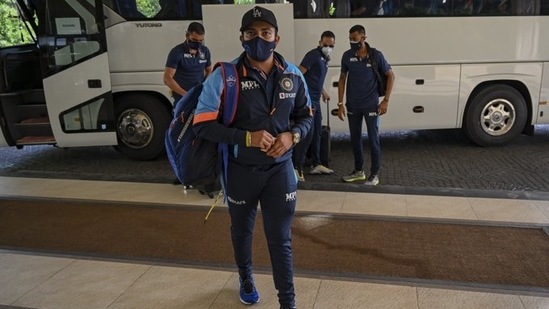 What an important tour this is going to be for this man. Prithvi Shaw walks into the hotel from the team bus. (TWITTER/BCCI) What an important tour this is going to be for this man. Prithvi Shaw walks into the hotel from the team bus. (TWITTER/BCCI)