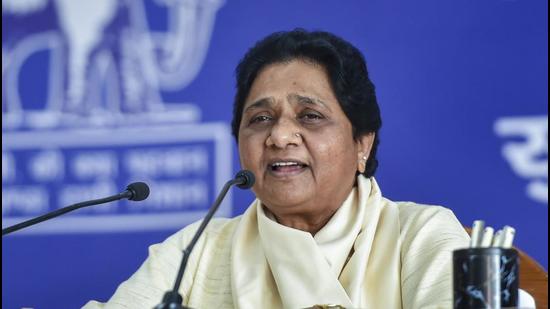 BSP supremo Mayawati reviewed the assembly election strategy in a meeting with the office-bearers of the party’s Punjab state committee on Monday (PTI file)