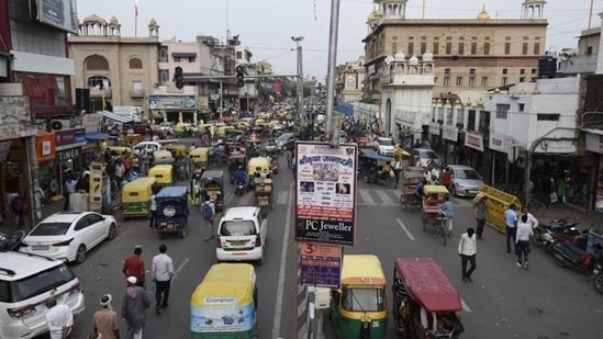 When HT visited the revamped stretch on Saturday, motorised vehicles such as scooters and cars were plying during the daytime(HT file photo)