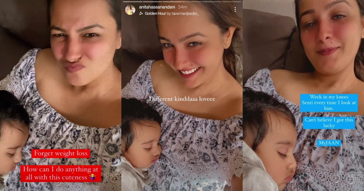 Anita Hassanandani shares videos with her son Aaravv.