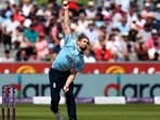 England's Chris Woakes bowls a delivery. England's Chris Woakes bowls a delivery.