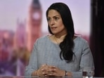 Britain's Home Secretary Priti Patel appears on BBC TV's The Andrew Marr Show in London, Britain May 23, 2021. 