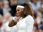 Wimbledon 20201:  Serena Williams of the U.S. reacts after sustaining an injury during her first round match against Belarus' Aliaksandra Sasnovich.