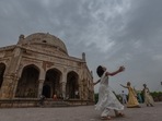 As monsoon knocks at the doors of Delhi, people are seen enjoying a cloudy weather at Adham Khan’s tomb. (Photo: Burhaan Kinu/HT) As monsoon knocks at the doors of Delhi, people are seen enjoying a cloudy weather at Adham Khan’s tomb. (Photo: Burhaan Kinu/HT)