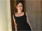 Kareena Kapoor Khan was snapped outside fashion designer Manish Malhotra's house in Mumbai today. The actor set the temperature soaring with her sexy black look.(Varinder Chawla)