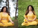 Raveena Tandon suggests ‘balancing senses’ with Yoga’s Siddhasana, dhyana mudra