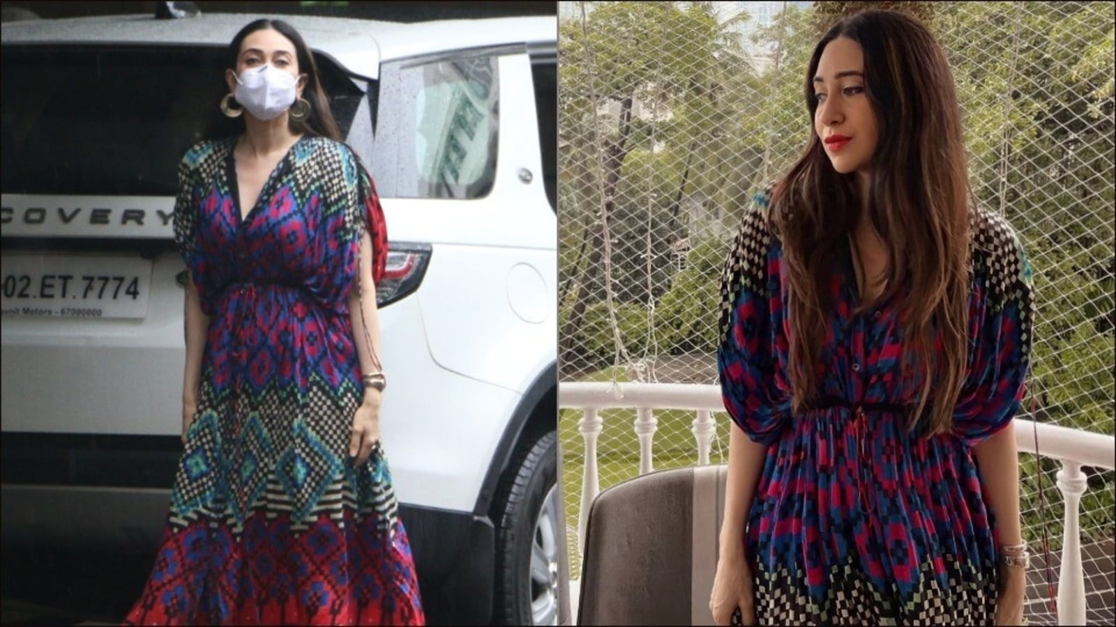 Karisma Kapoor gives street style a sexy spin in ₹15k kaftan with thigh-slit