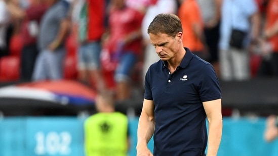 Euro 2020: Netherlands coach Frank de Boer looks dejected after the match(REUTERS)