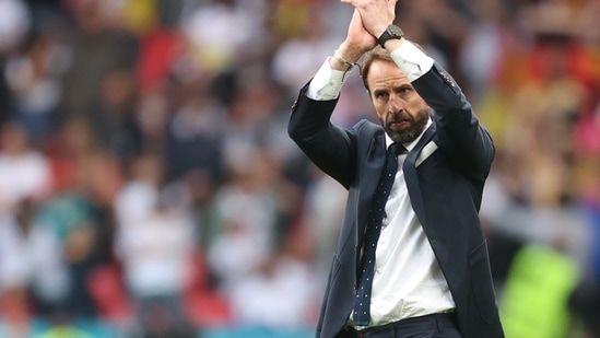 Soccer Football - Euro 2020 - Round of 16 - England v Germany - Wembley Stadium, London, Britain - June 29, 2021 England manager Gareth Southgate celebrates after the match Pool via REUTERS/Catherine Ivill (Pool via REUTERS)
