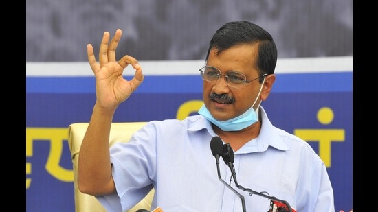 Aam Aadmi Party national convener Arvind Kejriwal in Chandigarh on Tuesday.