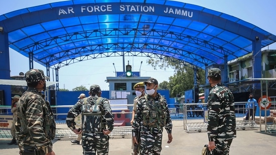 Initial investigation by J&K Police and security agencies have revealed the role of Pakistan-based LeT in the twin drone strikes. (PTI) Initial investigation by J&K Police and security agencies have revealed the role of Pakistan-based LeT in the twin drone strikes. (PTI)