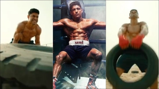 Farhan Akhtar tossing an enormous tyre in Toofan teaser is perfect workout inspo(Instagram/faroutakhtar)