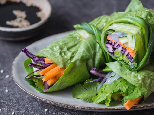 Vegan wraps can be wrapped with leftover food and veggies. (Photo: Shutterstock) Vegan wraps can be wrapped with leftover food and veggies. (Photo: Shutterstock)