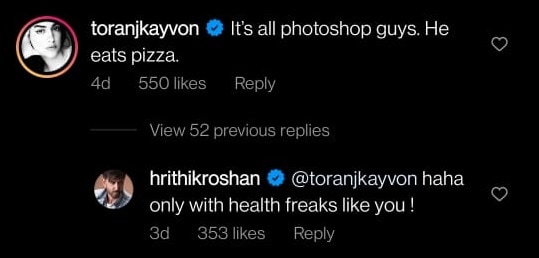 Hrithik Roshan replied to Toranj Kayvon’s comment. Hrithik Roshan replied to Toranj Kayvon’s comment.