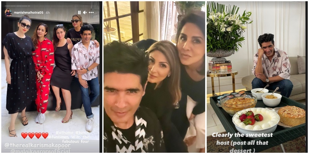 Manish Malhotra with his guests.