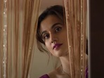 Taapsee Pannu in a still from Haseen Dillruba. Taapsee Pannu in a still from Haseen Dillruba.