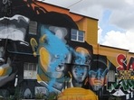 Blue pant covers over parts of the “Say Their Names” mural in Louisville, Ky., on Monday, June 28, 2021. Officials say the mural that depicts Breonna Taylor, George Floyd and other Black people recently killed by law enforcement has been defaced. (AP) Blue pant covers over parts of the “Say Their Names” mural in Louisville, Ky., on Monday, June 28, 2021. Officials say the mural that depicts Breonna Taylor, George Floyd and other Black people recently killed by law enforcement has been defaced. (AP)