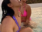 Akansha Ranjan Kapoor with Alia Bhatt in Maldives.