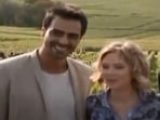 Arjun Rampal and Scarlett Johansson pose together.