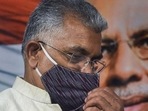 BJP West Bengal president Dilip Ghosh during a press meet in Kolkata.(PTI) BJP West Bengal president Dilip Ghosh during a press meet in Kolkata.(PTI)