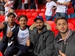 Rishabh Pant with his friends at Euro 2020 game at London's Wembley Stadium. (Rishabh Pant/Twitter) Rishabh Pant with his friends at Euro 2020 game at London's Wembley Stadium. (Rishabh Pant/Twitter)