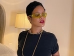 Rihanna pairs rainbow stockings and lingerie with a black top to celebrate Pride(Instagram/@badgalriri) Rihanna pairs rainbow stockings and lingerie with a black top to celebrate Pride(Instagram/@badgalriri)
