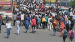 Shortly after the nationwide lockdown was imposed in 2020, hundreds of thousands of migrants spilled out on the to the highways, walking and cycling hundreds of kilometres back to their homes in the hinterlands.(PTI file photo ) Shortly after the nationwide lockdown was imposed in 2020, hundreds of thousands of migrants spilled out on the to the highways, walking and cycling hundreds of kilometres back to their homes in the hinterlands.(PTI file photo )