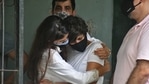 Mandira Bedi breaks down as she hugs her friend after her husband Raj Kaushal's death. Mandira Bedi breaks down as she hugs her friend after her husband Raj Kaushal's death.
