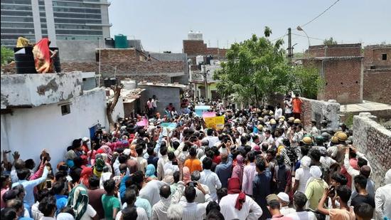 Residents were awaiting an address by a farmer leader on Wednesday. (Sourced) Residents were awaiting an address by a farmer leader on Wednesday. (Sourced)