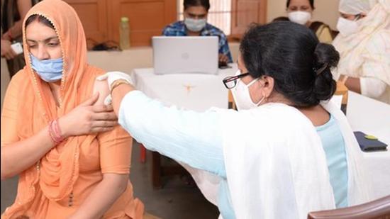 The Panchkula health department has vaccinated 2,32,257 persons to date, achieving a target of only 56.5%. (HT File Photo/For Representation Only) The Panchkula health department has vaccinated 2,32,257 persons to date, achieving a target of only 56.5%. (HT File Photo/For Representation Only)