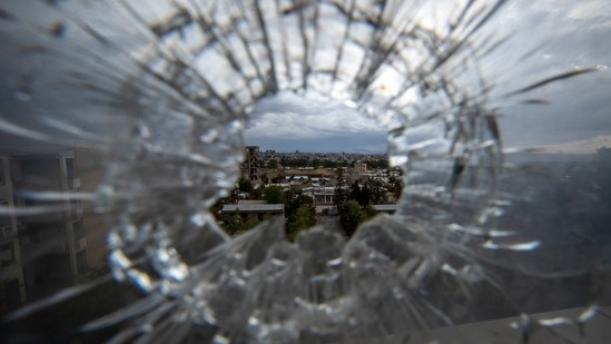 The city of Mekele is seen through a bullet hole in a stairway window of the Ayder Referral Hospital, in the Tigray region of northern Ethiopia. (AP File Photo) The city of Mekele is seen through a bullet hole in a stairway window of the Ayder Referral Hospital, in the Tigray region of northern Ethiopia. (AP File Photo)