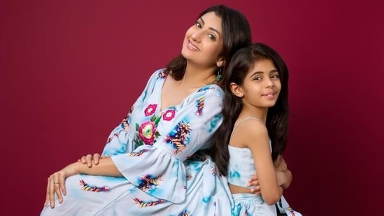 Juhi Parmar with her daughter Samairra.