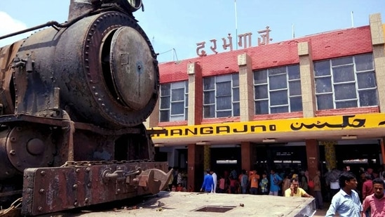 A view of an England-made 105-Year old steam rail engine that was installed in front of Darbhanga Railway Station. (File photo) A view of an England-made 105-Year old steam rail engine that was installed in front of Darbhanga Railway Station. (File photo)