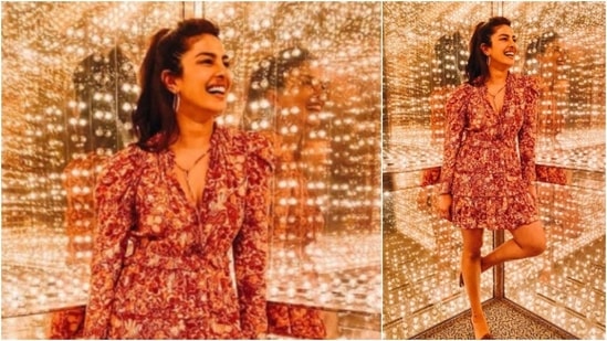 She was accompanied by her mother Madhu Chopra, long-term stylist Divya Jyoti, husband Nile Sarkisian, daughter Krishna Sky, and songwriter Cavanaugh James, and musician John Lloyd Taylor. Here are a few pictures of the actor from her Rock and Roll Hall of Fame Museum trip in a playful dress.(Instagram/@priyankachopra)