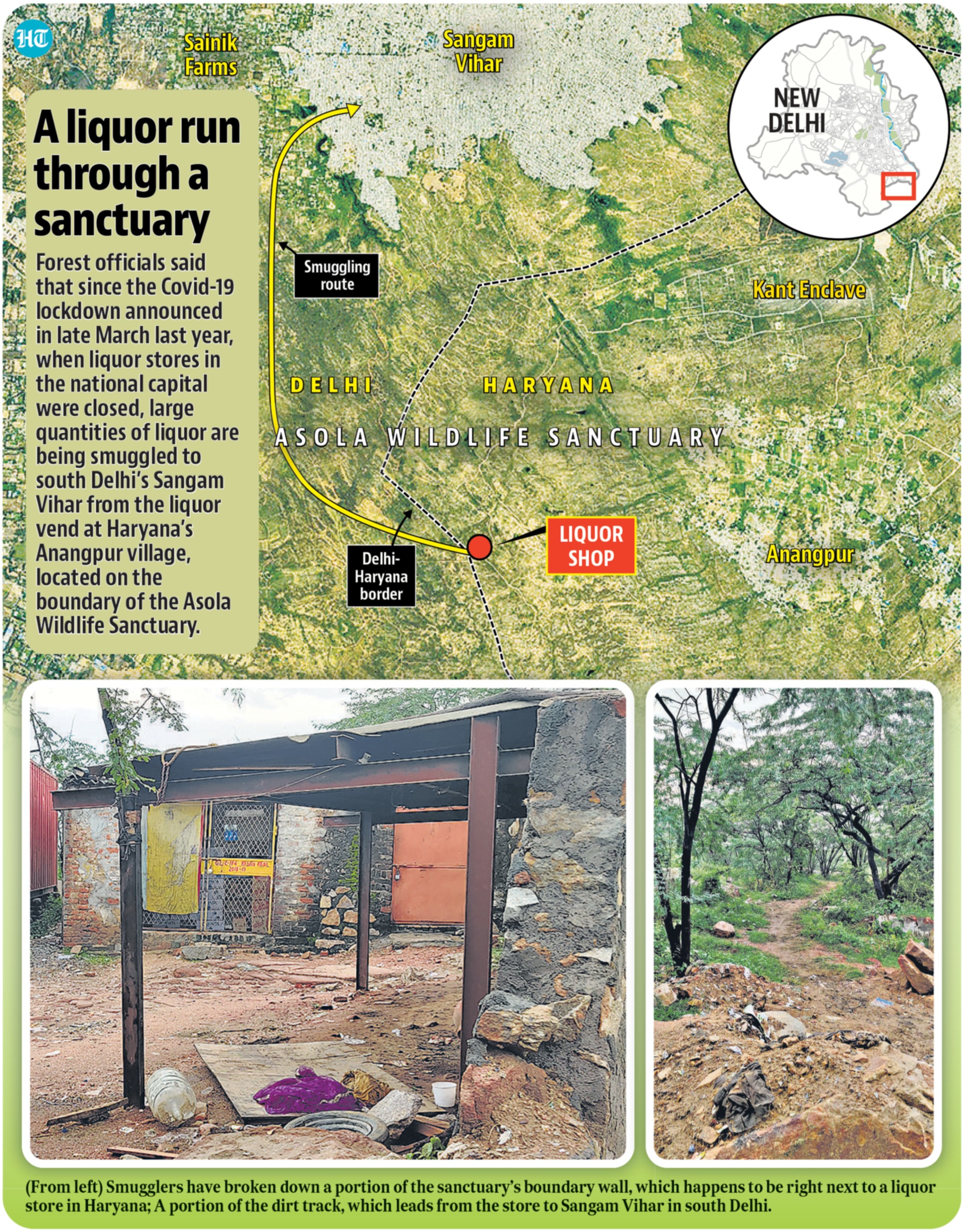 Police officials also said that most of the cases registered from Sangam Vihar over the past few years pertain to bootlegging.