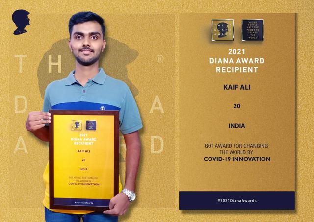 Kaif Ali with The Diana Award Kaif Ali with The Diana Award