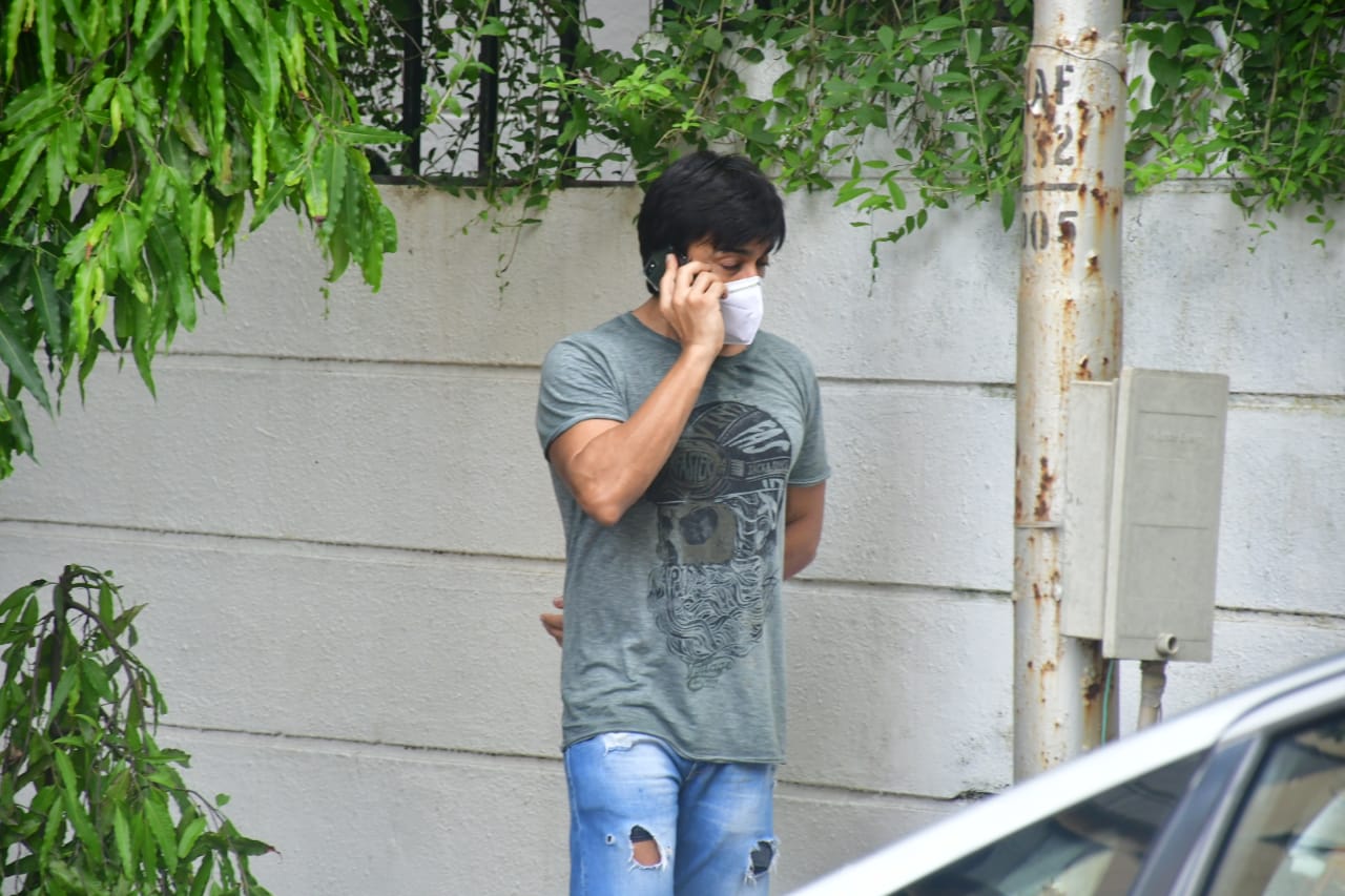 Ashish Chaudhary outside their residence.(Varinder Chawla)