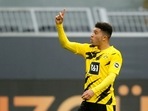 FILE PHOTO: Jadon Sancho.(Pool via REUTERS)